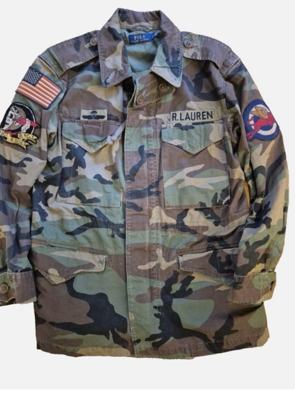 Polo Ralph Lauren M-65 Camo Military Field Jacket, Unisex, Size XS